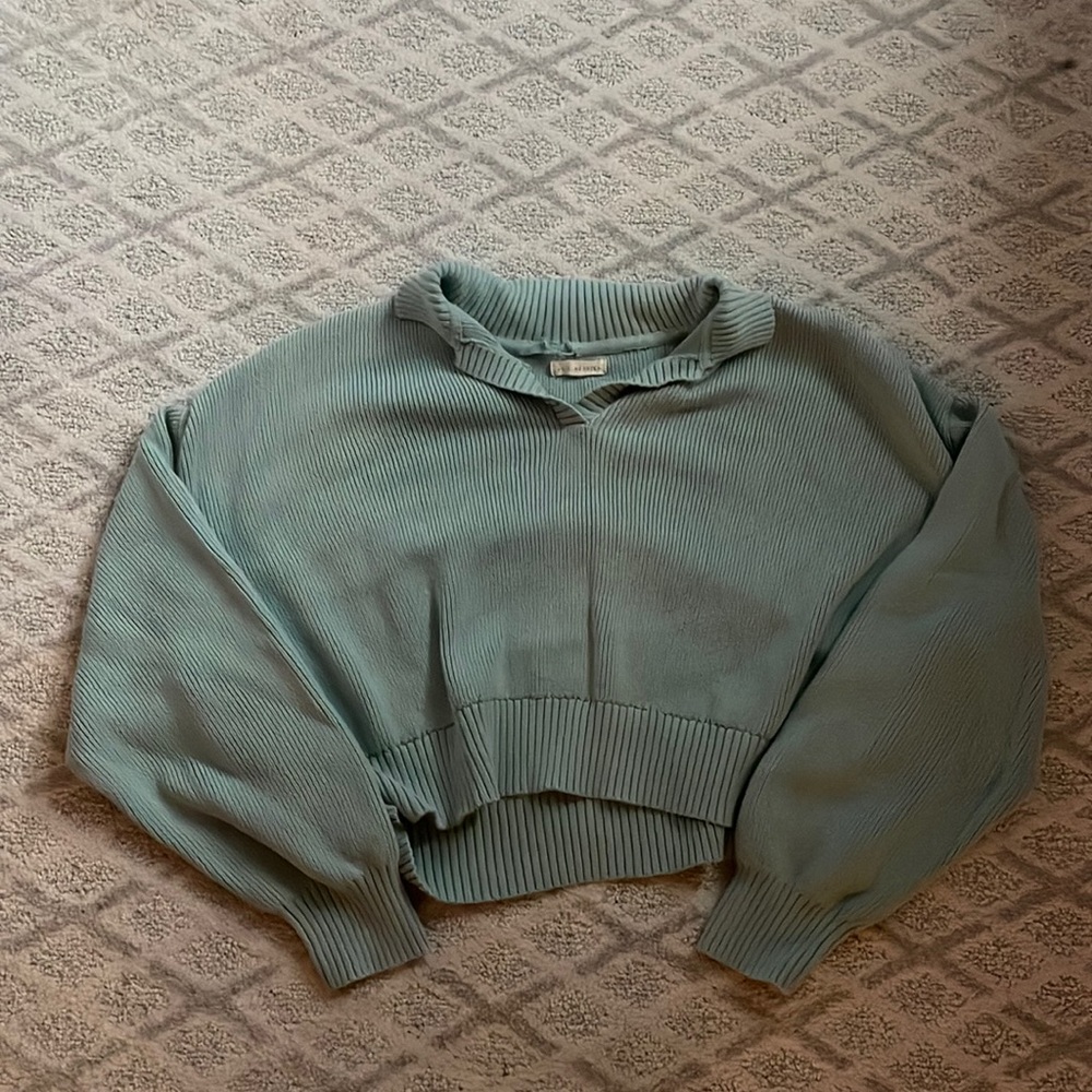 Teal L.A hearts chunky sweater